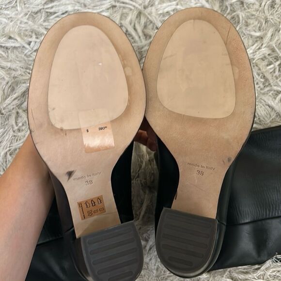 NWOB COS Leather Block Heel Knee-High Pull On Boots in Black SOLD OUT EU38/ US7 - Picture 14 of 16